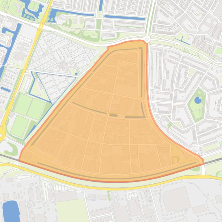 Kaart van de buurt Vettenoordse Polder West.