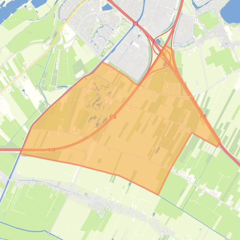 Kaart van de buurt Vianen buitengebied zuid.
