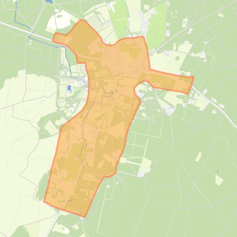 Kaart van de buurt Vierhouten.