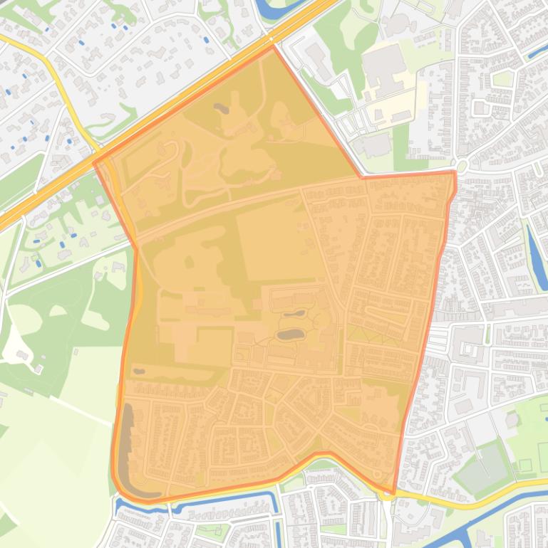 Kaart van de buurt Vijverhof.