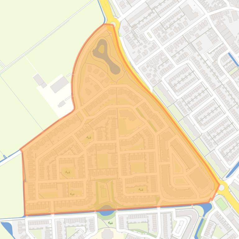 Kaart van de buurt Vinkeveld Noord.