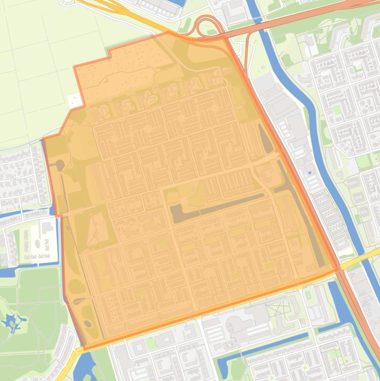 Kaart van de buurt Vinkhuizen-Noord.