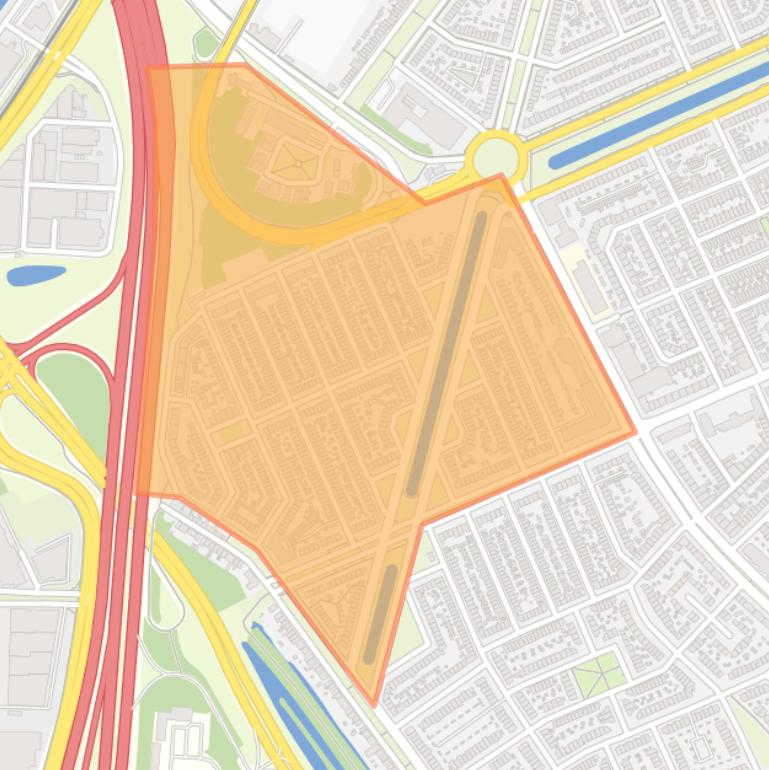Kaart van de buurt Viottakade en omgeving.
