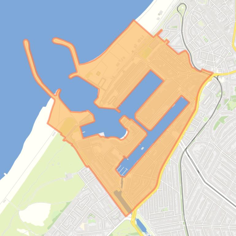 Kaart van de buurt Vissershaven.