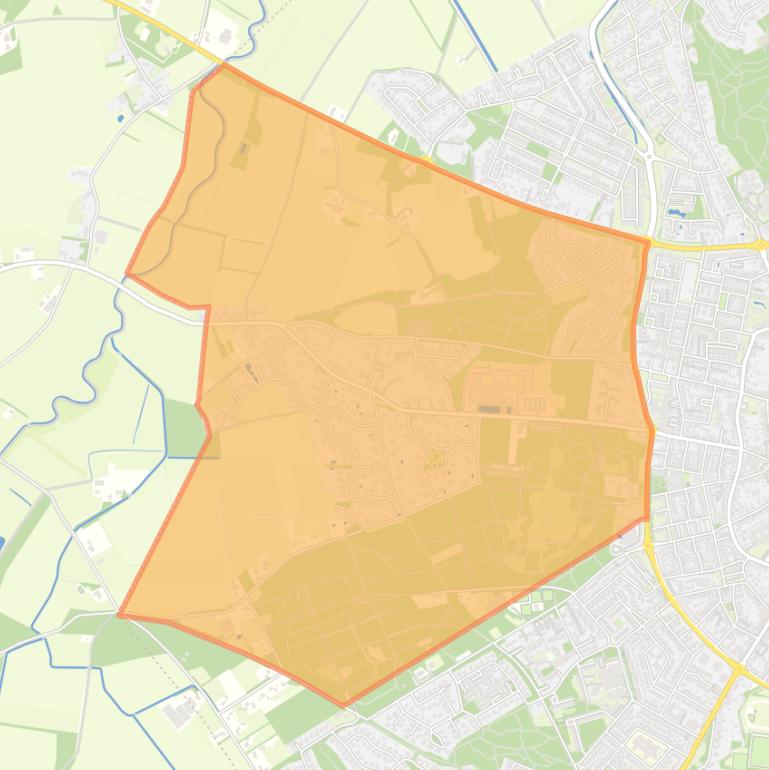 Kaart van de buurt Vlakwater.