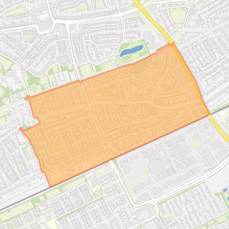 Kaart van de buurt Vlashoek.