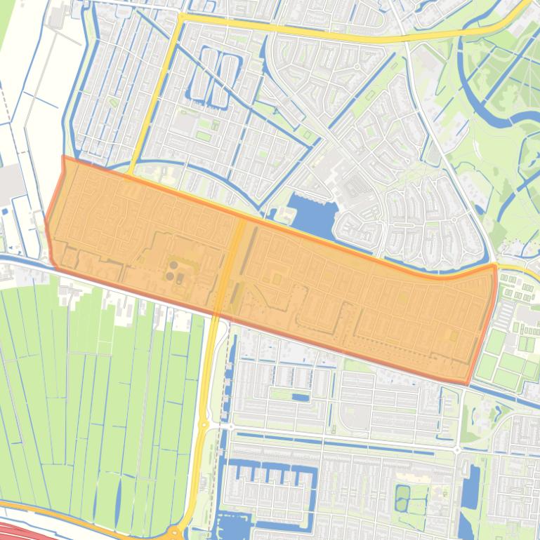 Kaart van de buurt Vleuterweide-Zuid.