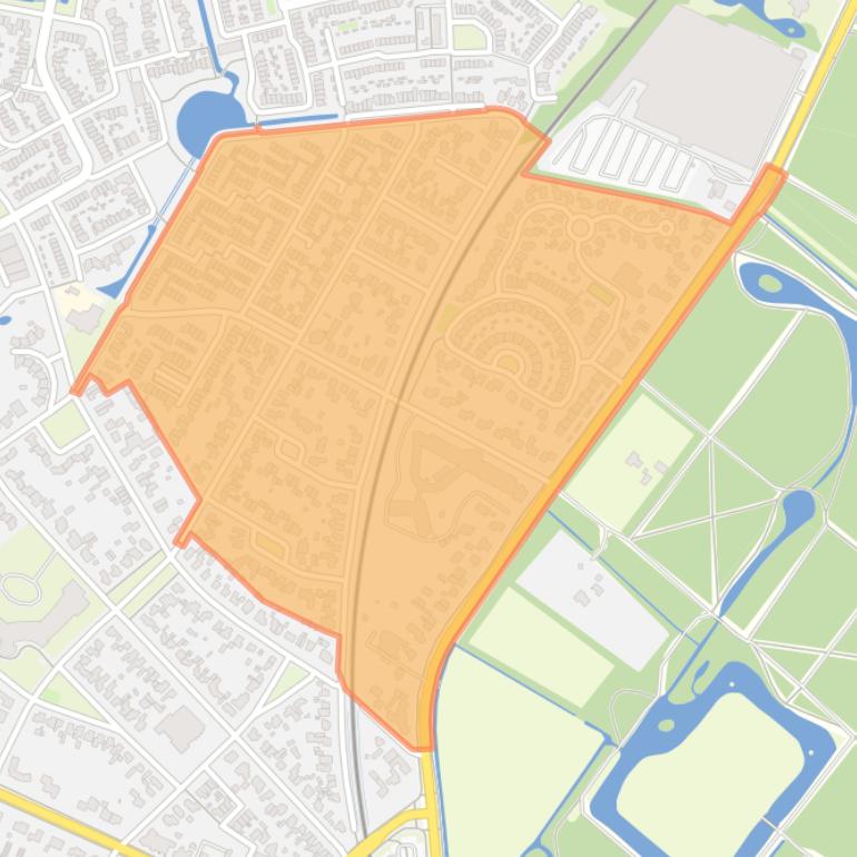 Kaart van de buurt Vliegersveld.