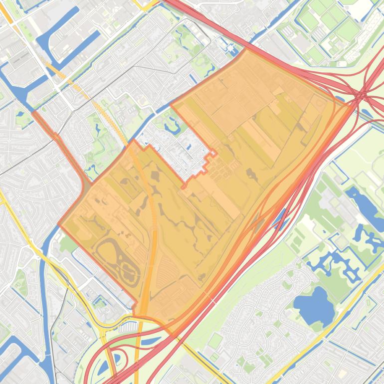 Kaart van de buurt Vlietzoom-West.
