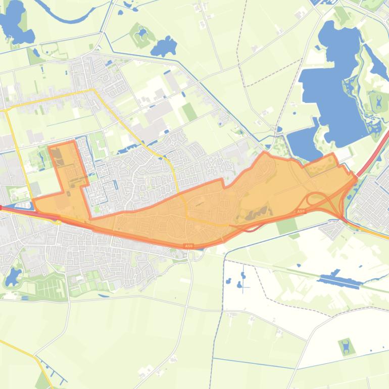 Kaart van de buurt Vlijmen-Dorp.