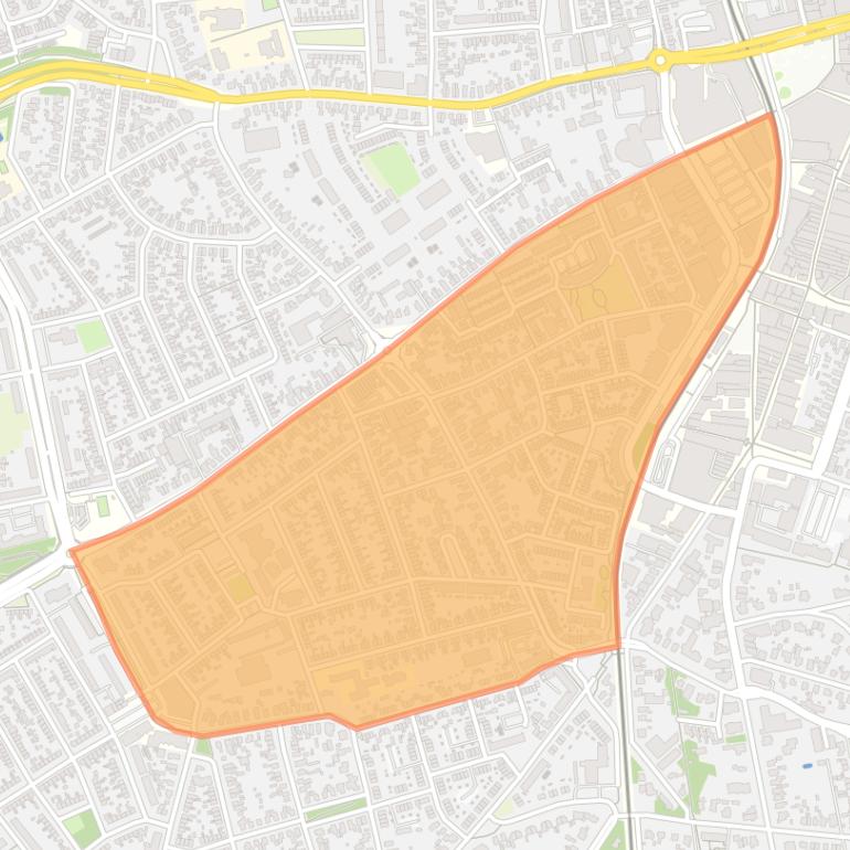 Kaart van de Vogelbuurt.