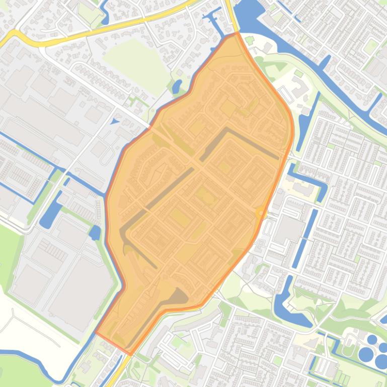 Kaart van de Vogelbuurt.