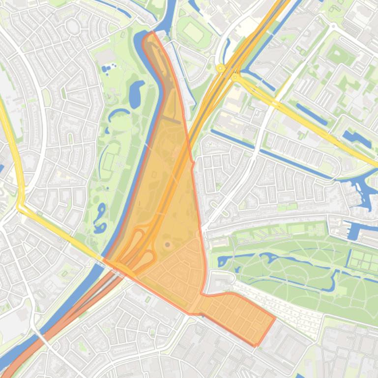 Kaart van de Vogelbuurt-Noord.