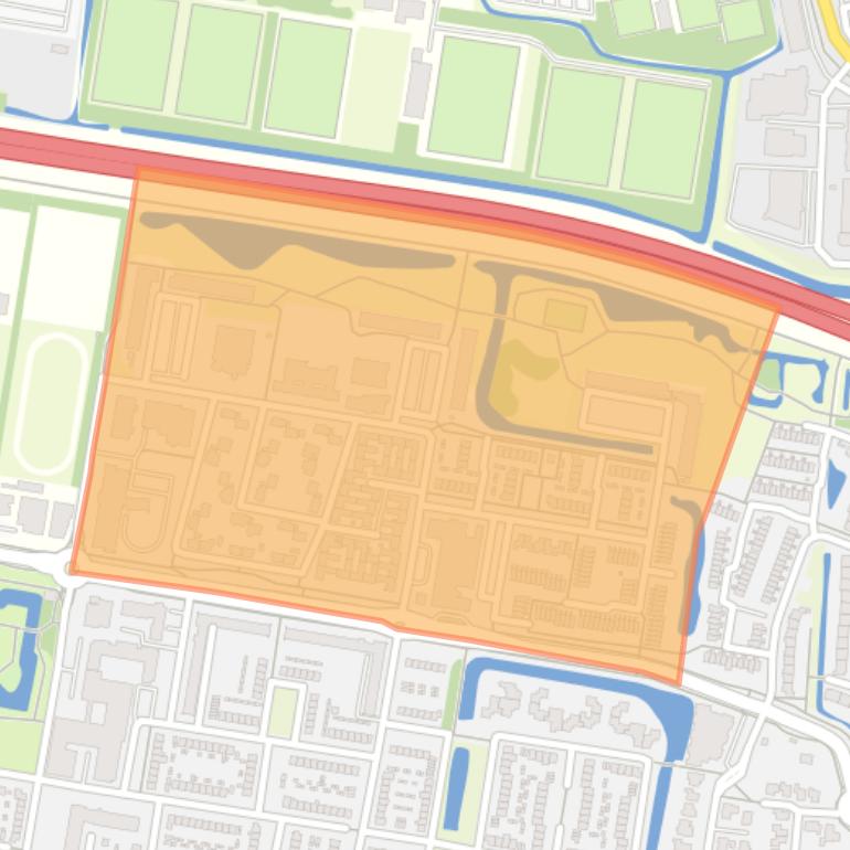 Kaart van de Vogelbuurt-Noord.