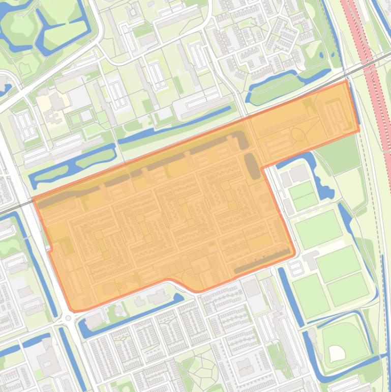 Kaart van de Vogelbuurt Noord.