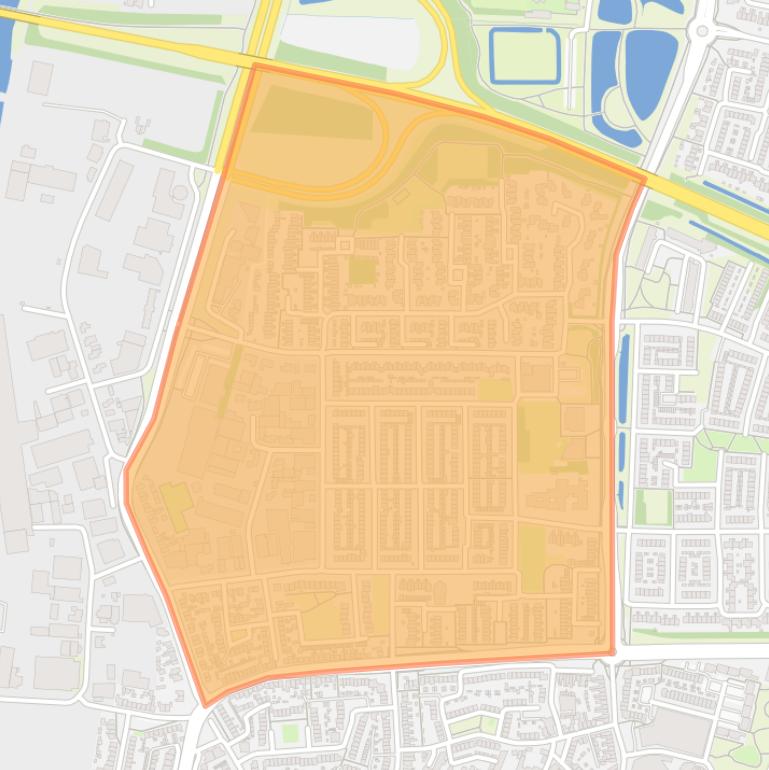 Kaart van de Vogelbuurt.