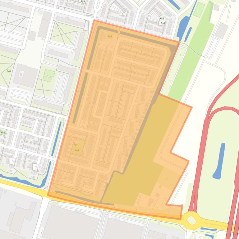 Kaart van de Vogelbuurt (Vianen).