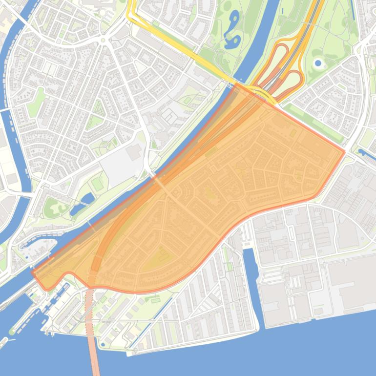 Kaart van de Vogelbuurt-Zuid.