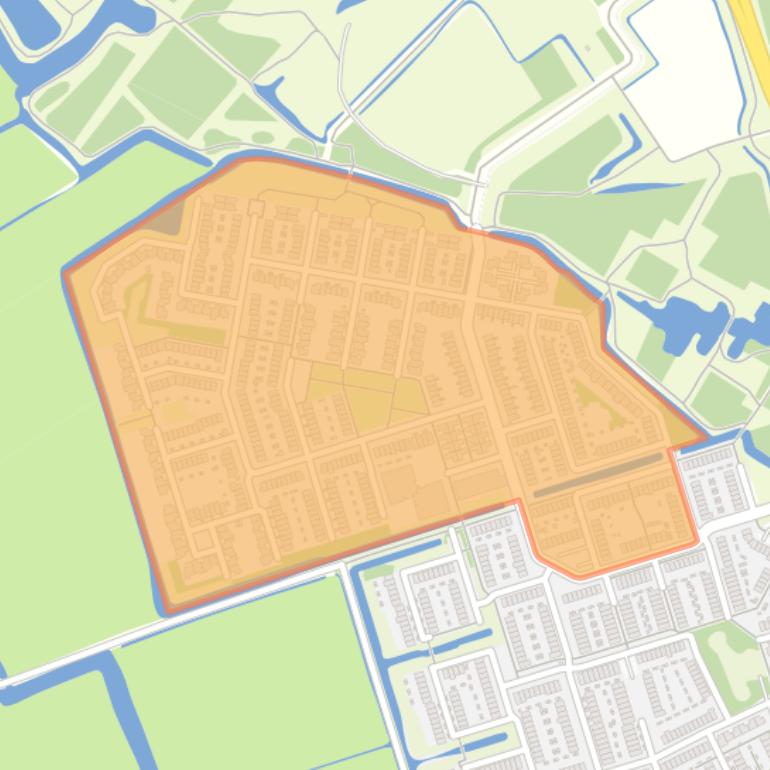 Kaart van de buurt Vogelenzang-Noord.