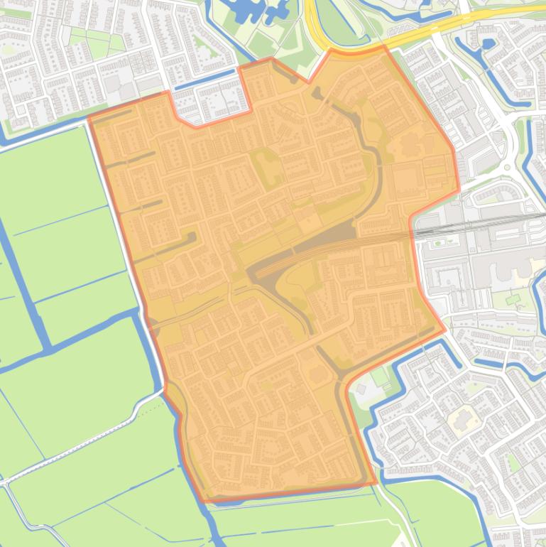 Kaart van de buurt Vogelenzang-Zuid.