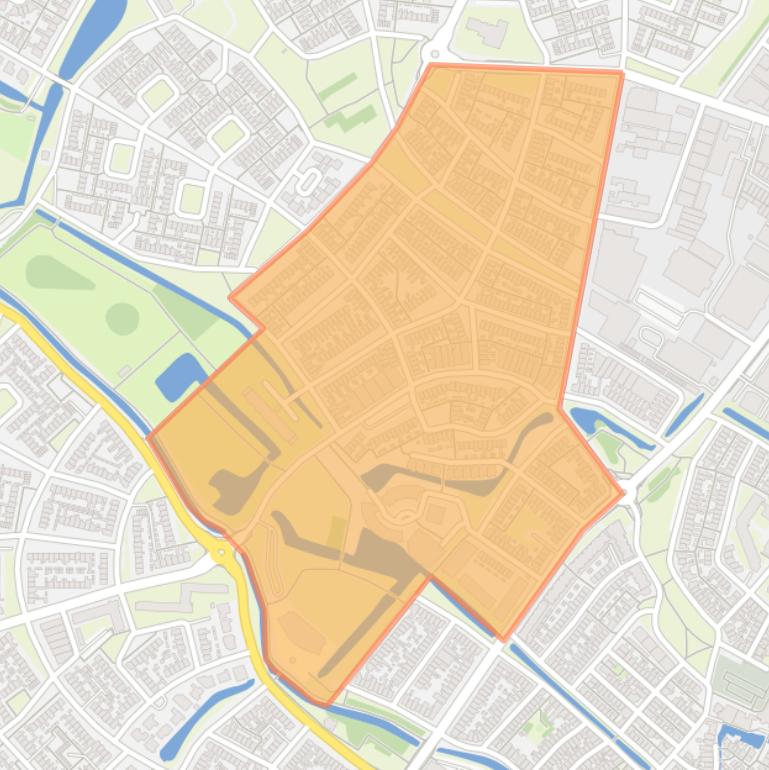 Kaart van de Volendam-Bloemenbuurt.