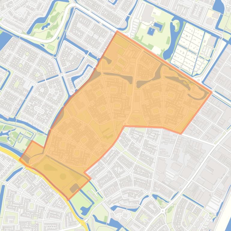 Kaart van de Volendam-Rozettenbuurt.