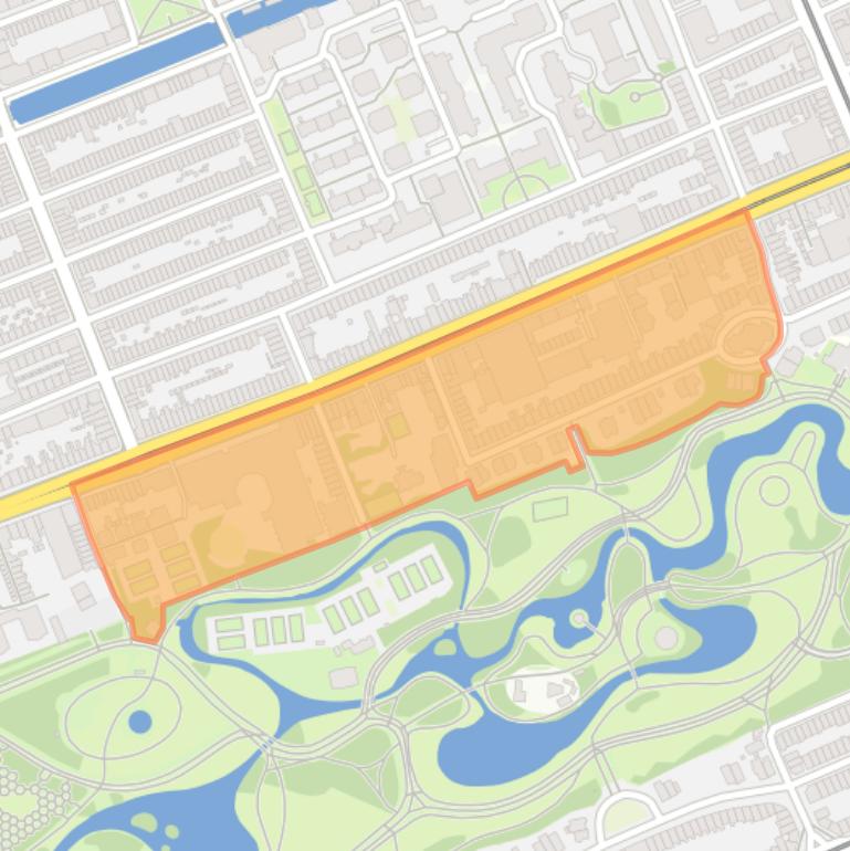 Kaart van de Vondelparkbuurt-Midden.