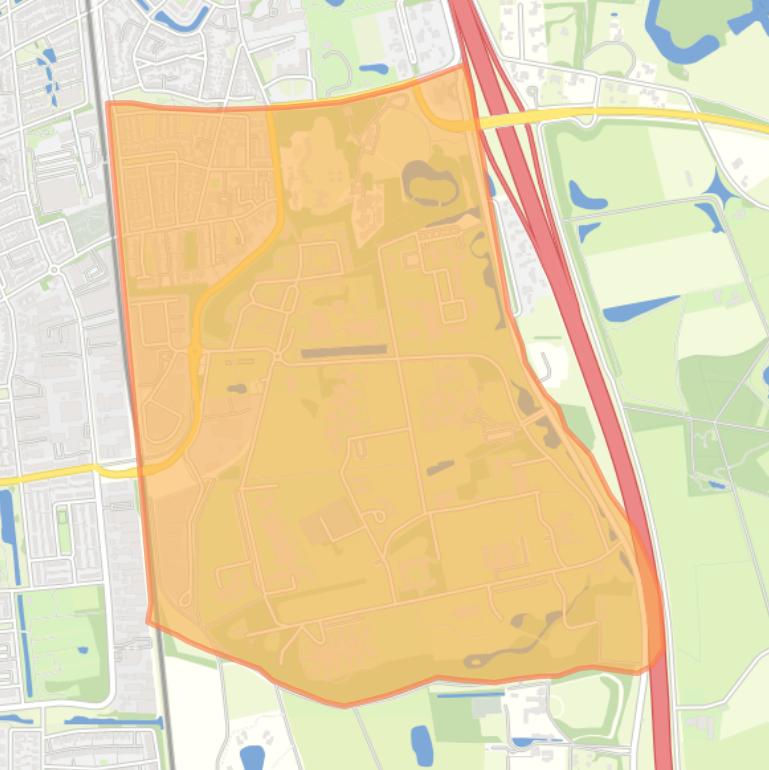 Kaart van de buurt Voorburg en omgeving.
