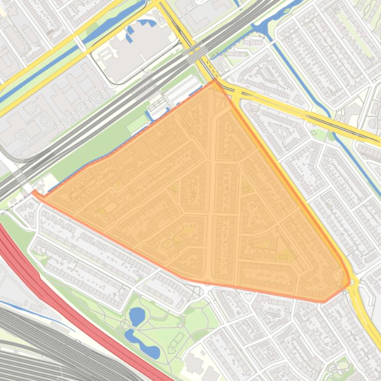 Kaart van de buurt Voorburg Noord noord.