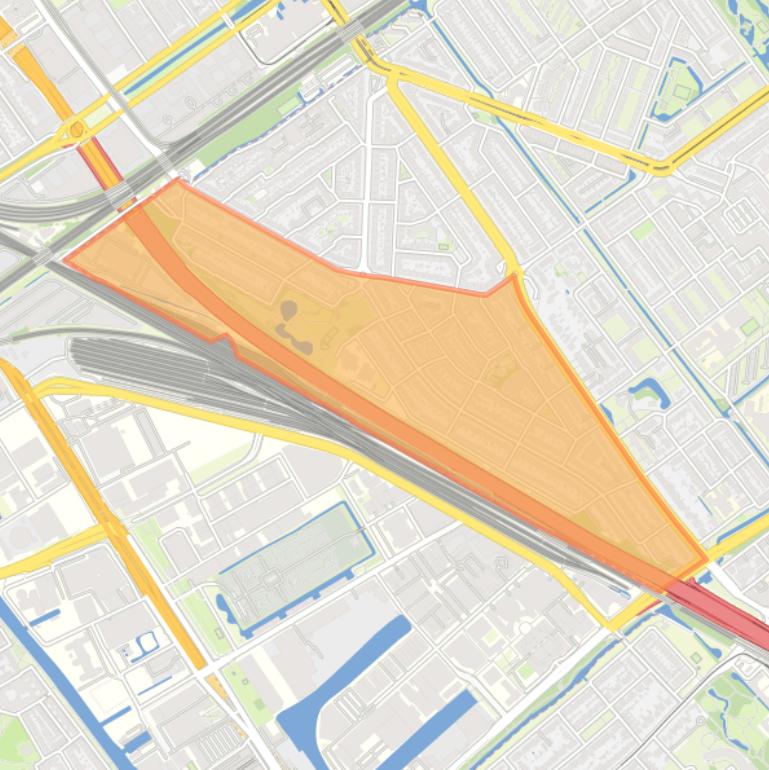 Kaart van de buurt Voorburg Noord zuid.