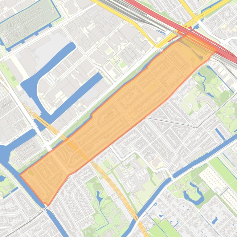 Kaart van de buurt Voorburg West noord.