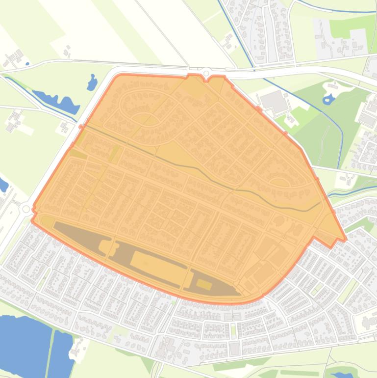 Kaart van de buurt Vossenbelt Noord.