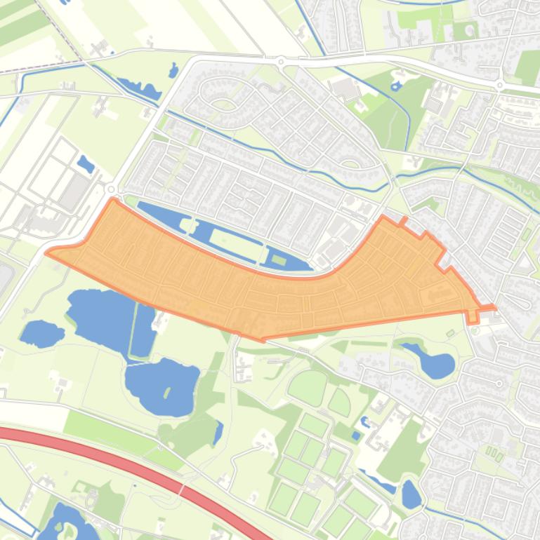 Kaart van de buurt Vossenbelt Zuid.