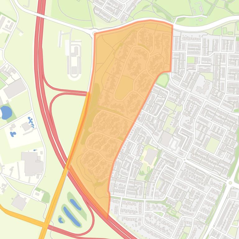 Kaart van de buurt Vossener-West.