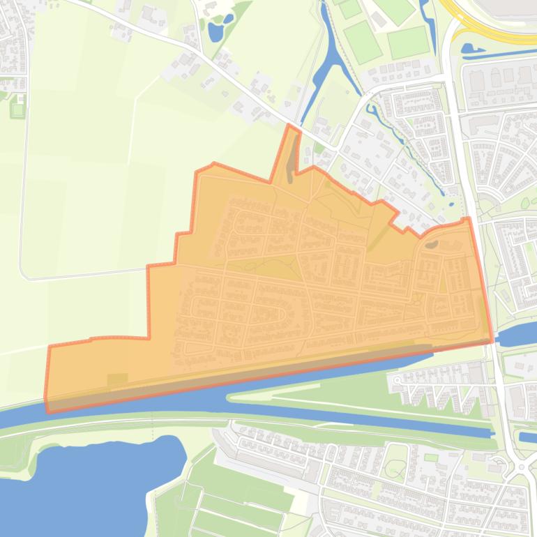 Kaart van de buurt Vrachelen-Noordwest.
