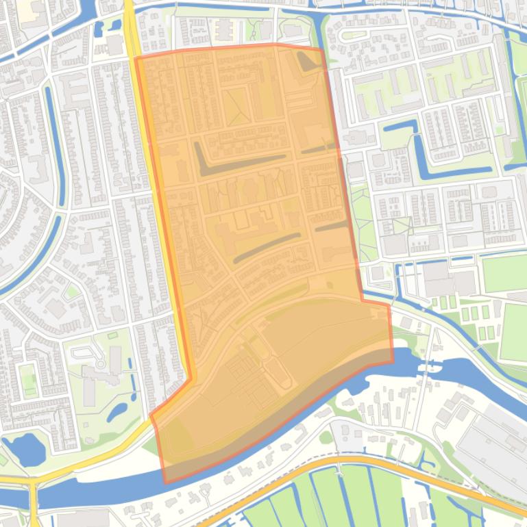 Kaart van de buurt Vreewijk.