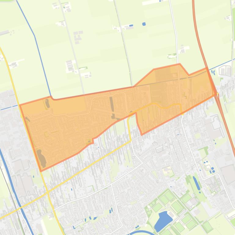 Kaart van de buurt Vriezenveen-Midden.