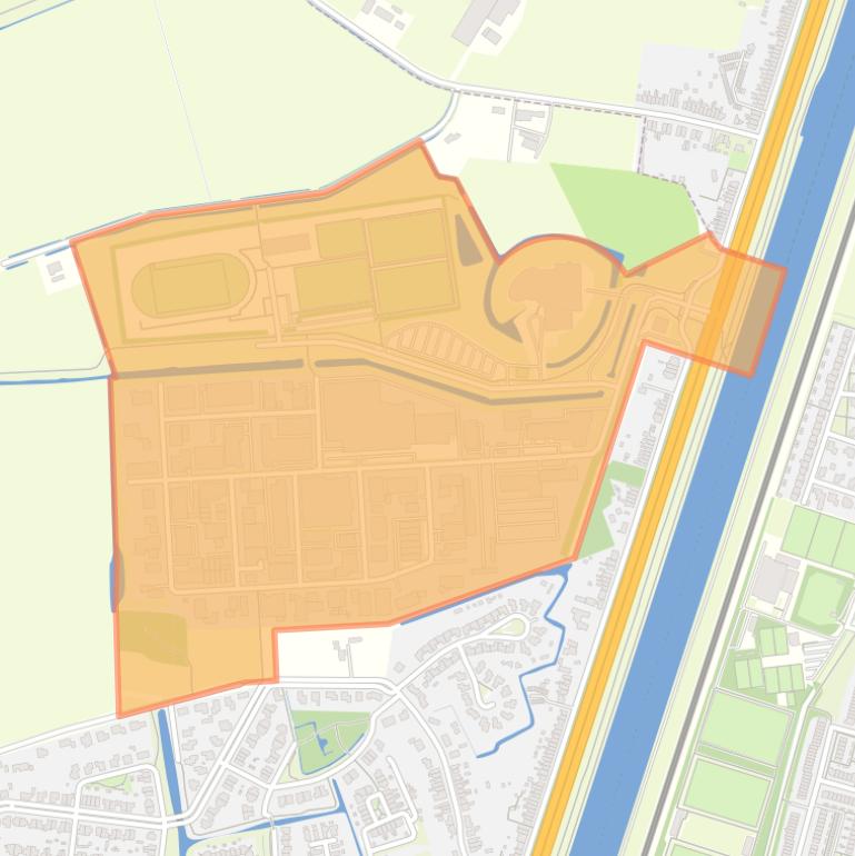 Kaart van de buurt Vrijburg.