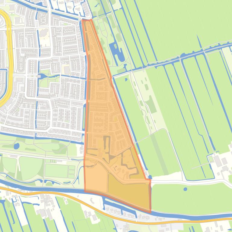 Kaart van de Vrijheidsbuurt.