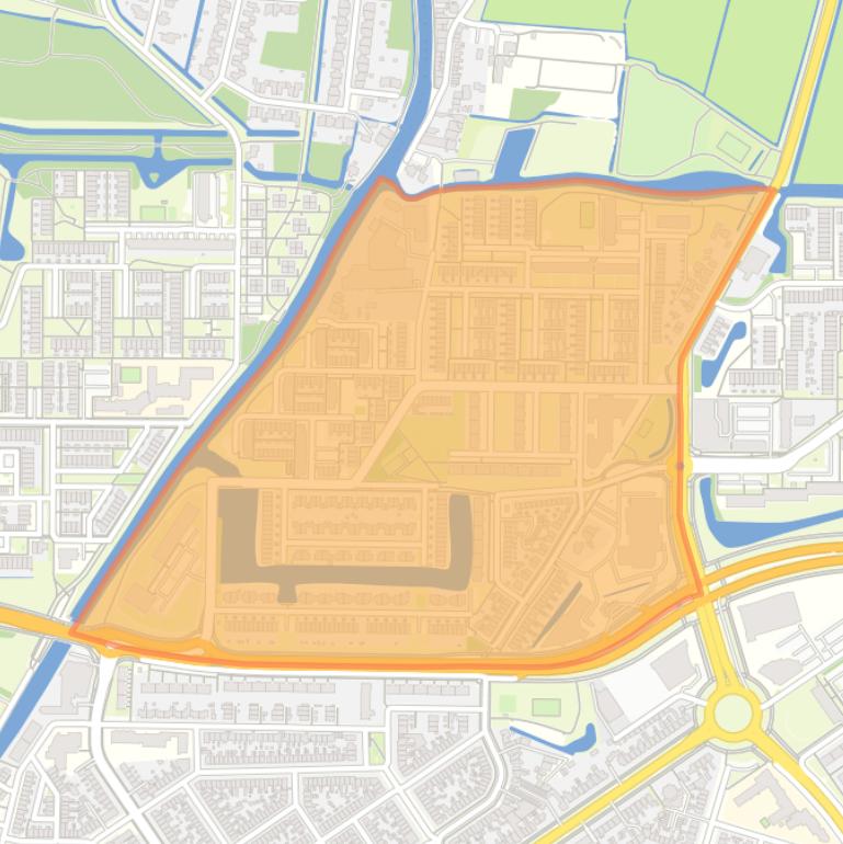 Kaart van de buurt Vrijheidswijk-West.