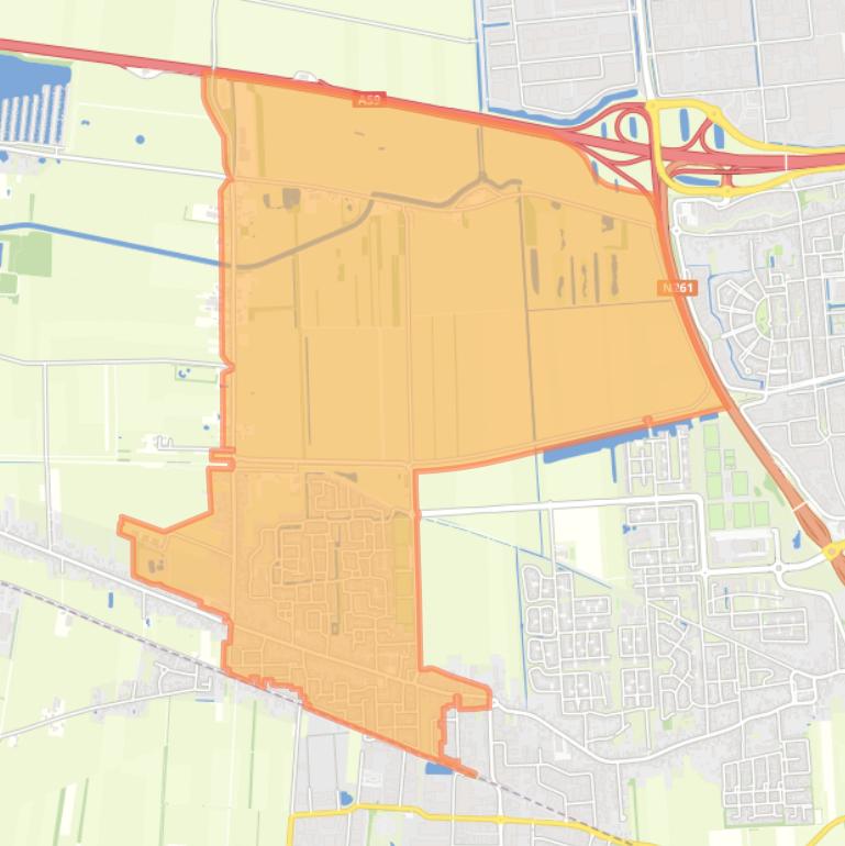 Kaart van de buurt Vrijhoeve.