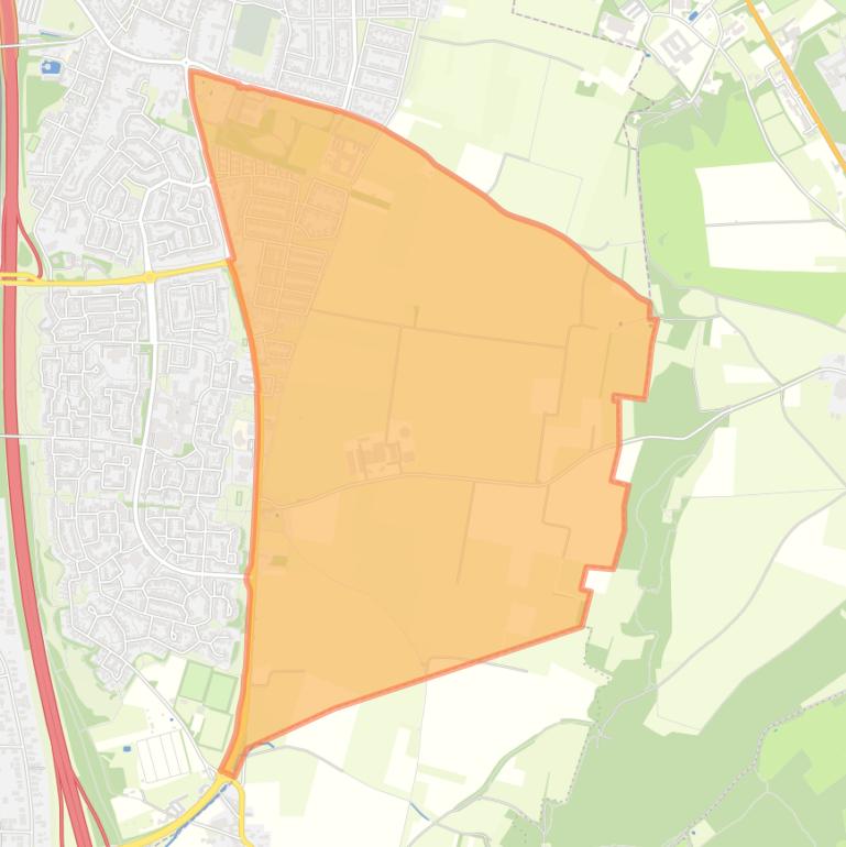 Kaart van de buurt Vroendaal.