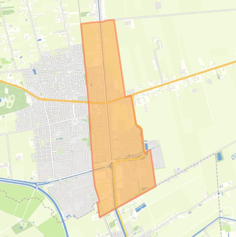 Kaart van de buurt Vroomshoop-Oost.