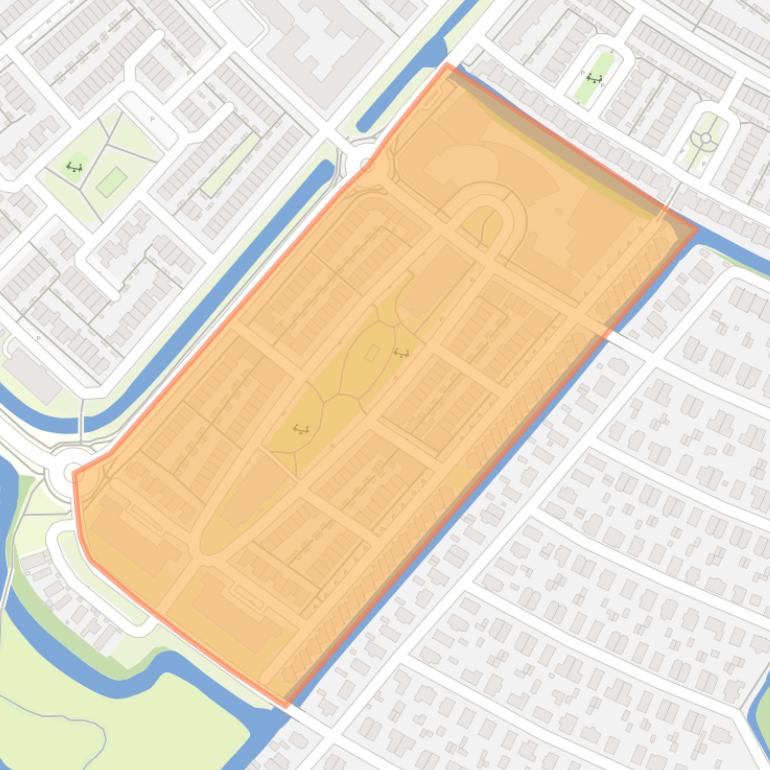 Kaart van de Vroonhoevebuurt.