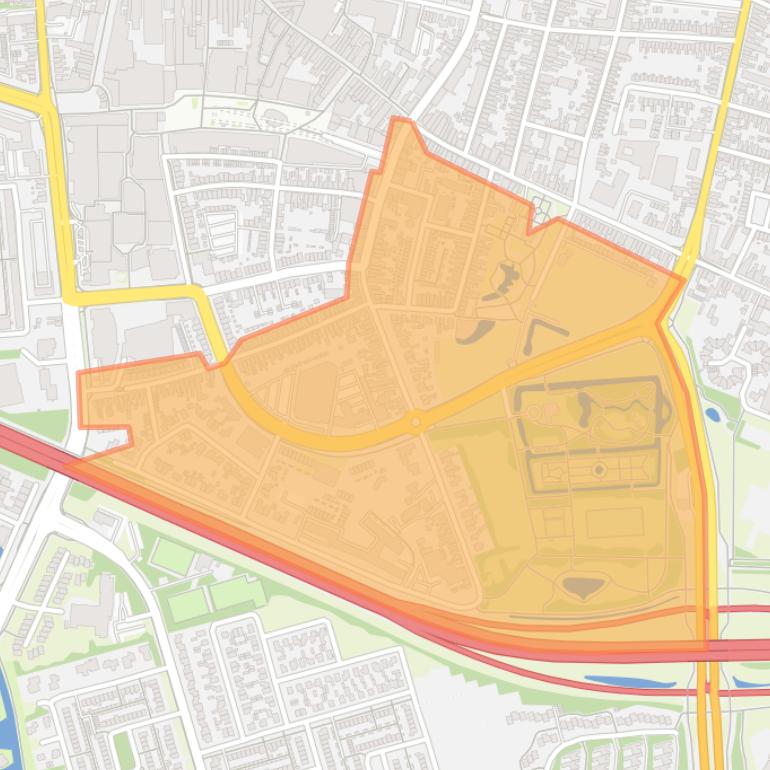 Kaart van de buurt Vrouwenhof.