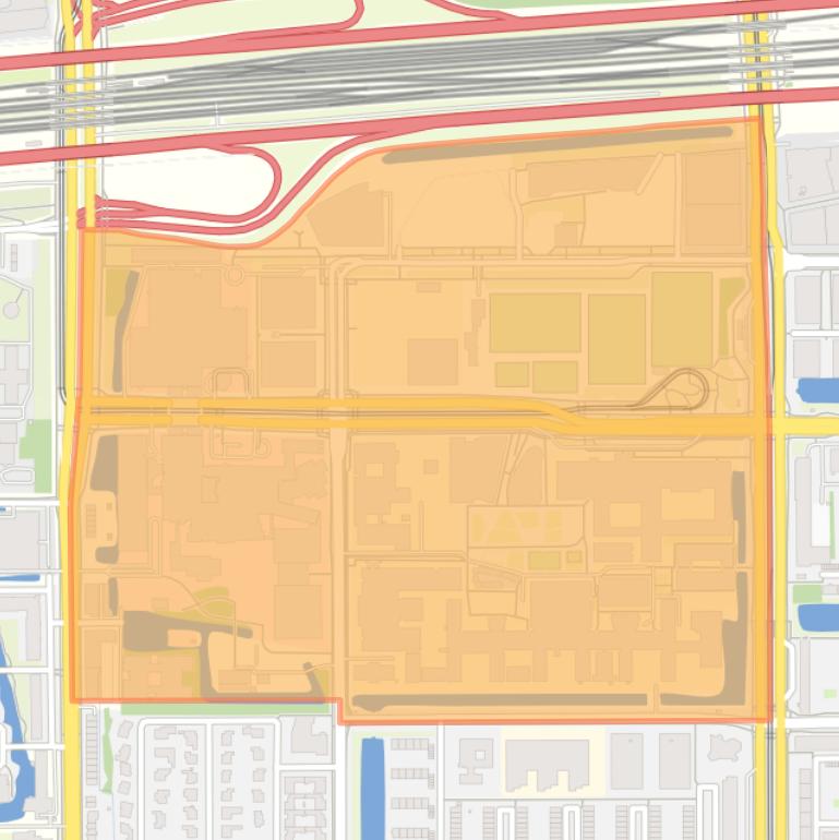 Kaart van de buurt VU-kwartier.