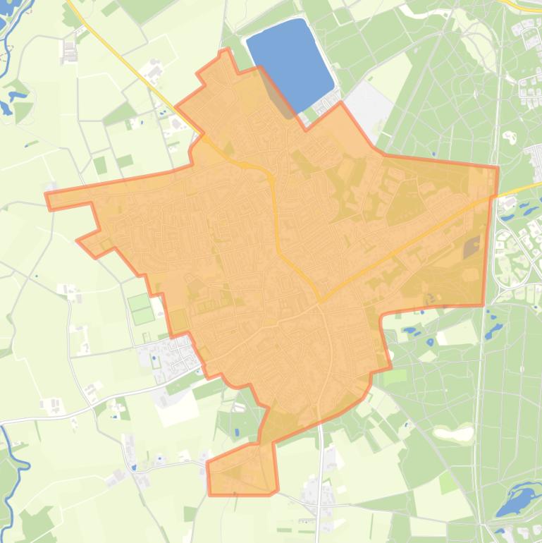 Kaart van de buurt Waalre.