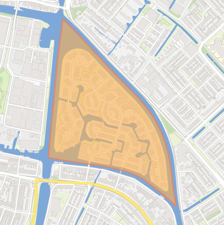 Kaart van de buurt Waardeiland.