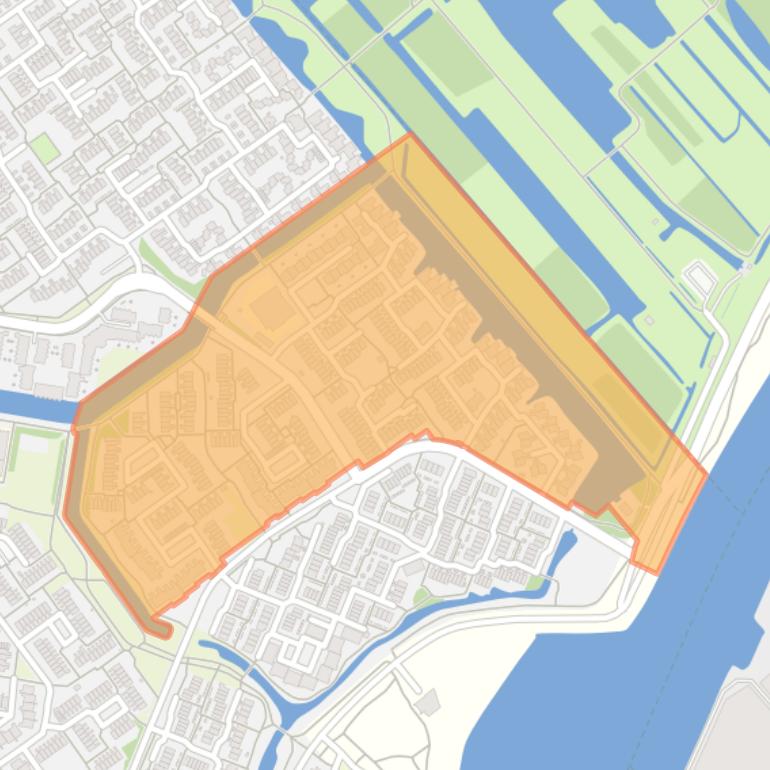 Kaart van de Waardenbuurt.