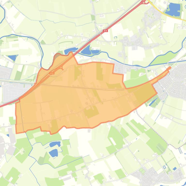 Kaart van de buurt Wadenoijen en omgeving.